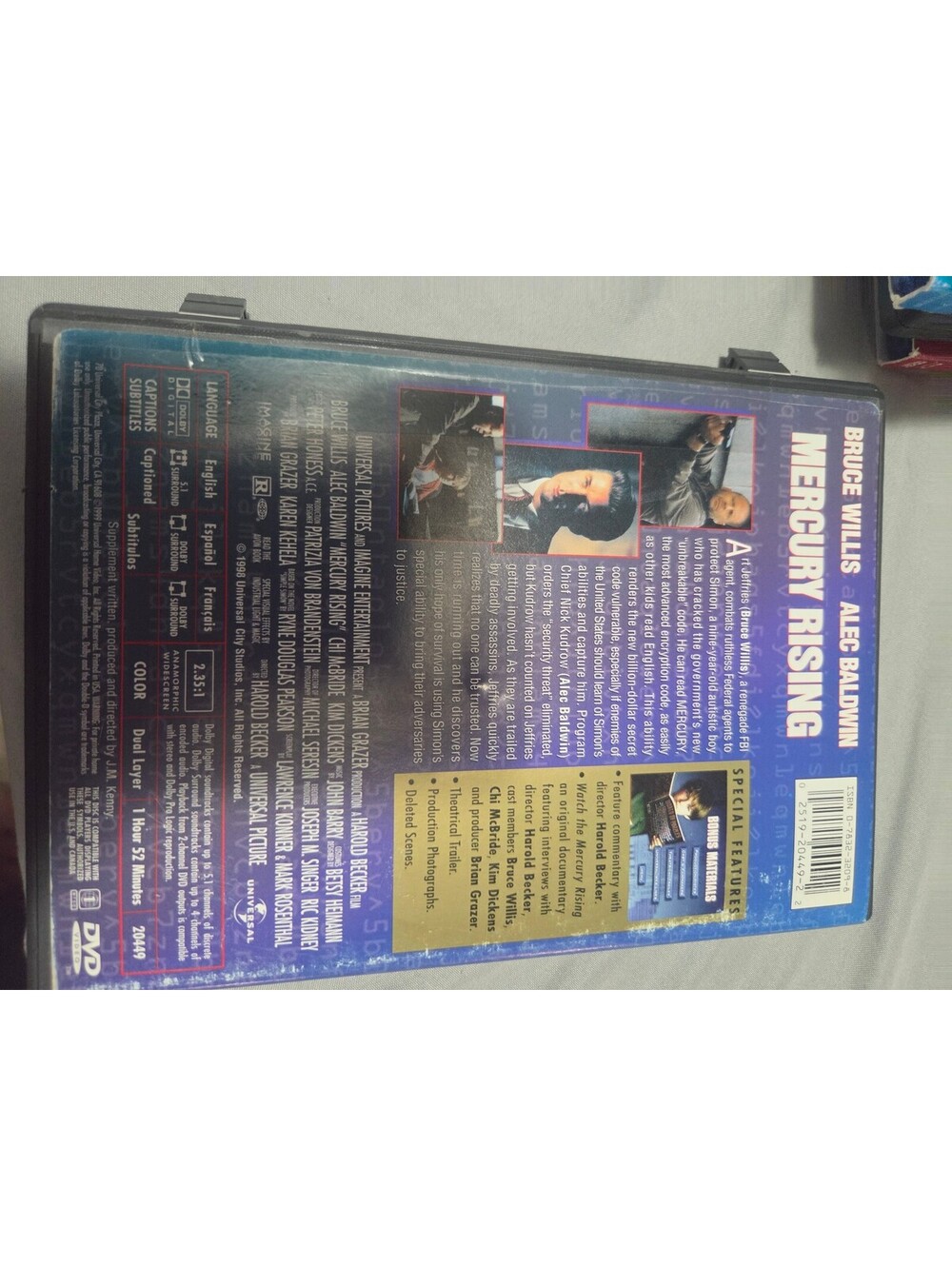 Mercury Rising DVD - Picture 2 of 4